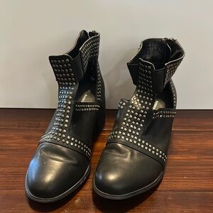 Torrid Studded Black Ankle Boots. Size 9.5W